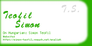 teofil simon business card